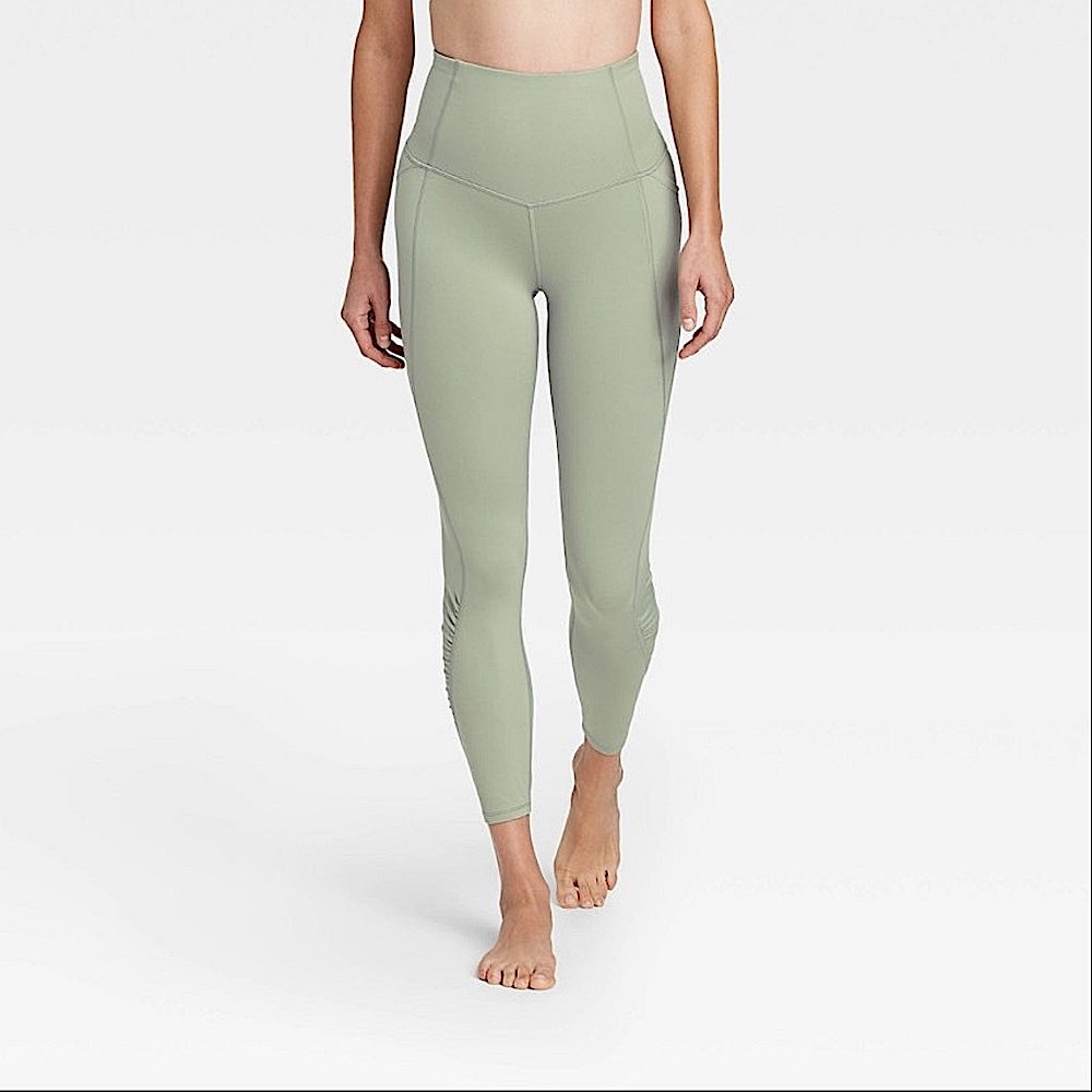 All in motion contour shirred sage leggings